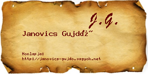 Janovics Gujdó névjegykártya